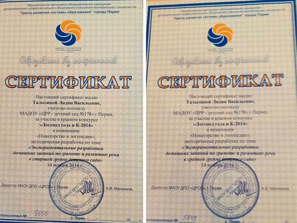 2014 год, «Центр развития системы образования г. Перми»