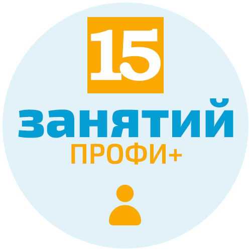 Пакет из 15-и занятий Профи+