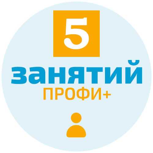 Пакет из 5-и занятий Профи+